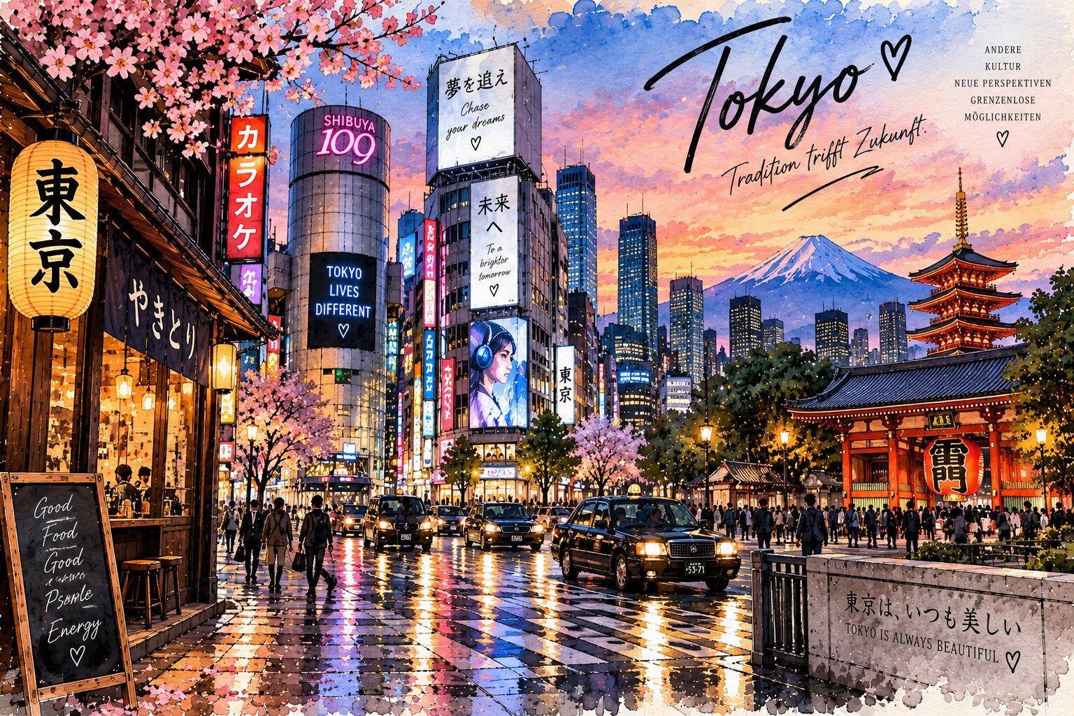 Tokyo zwischen Tradition und moderner Großstadt